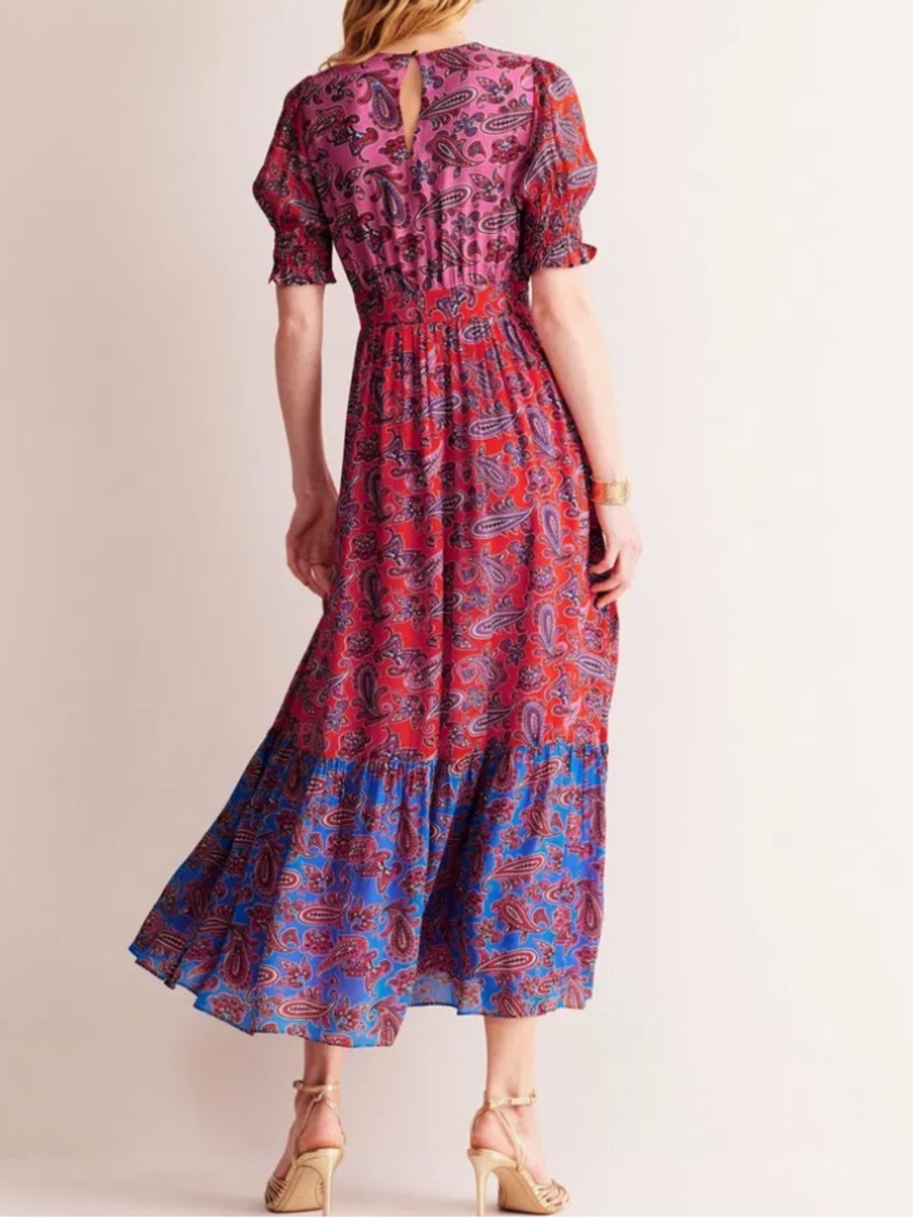 Boden smocked cuff maxi dress - Picture 2 of 12